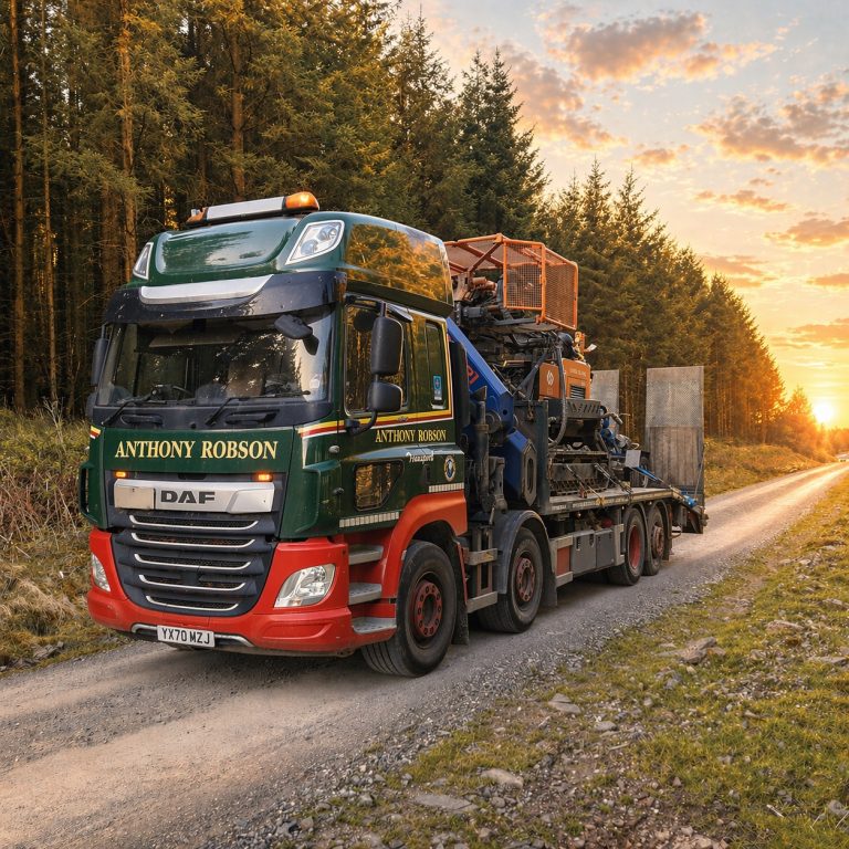 Beavertail Hiab vehicle carrying Drilling piling equipment